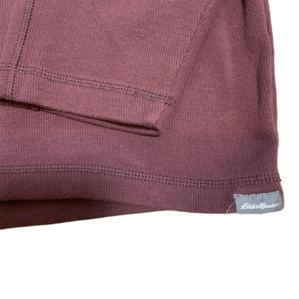 Eddie Bauer Maroon QuarterZip Long Sleeve Pullover Sweater XL Grunge Granola Boy